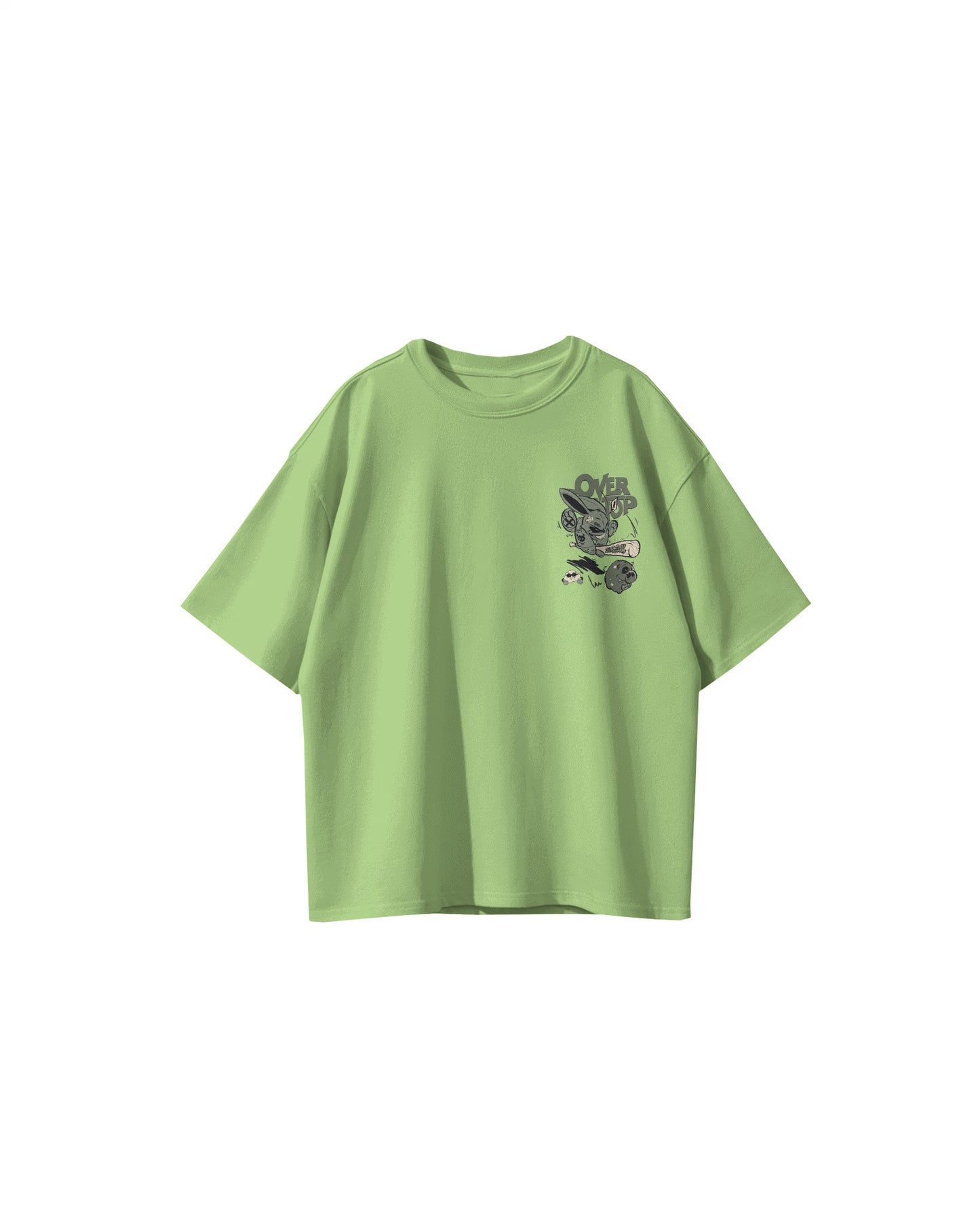 Men's Rabbit T Shirt – Green Oversized Fit