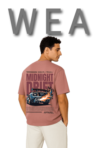 guy wearing Bankaz pink oversized t-shirt