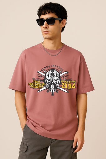 Star Wars Stormtrooper Helmet T Shirt – Pink Oversized Fit for Men