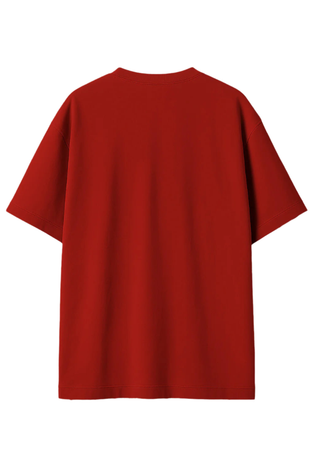 Red t-shirt on a beige background